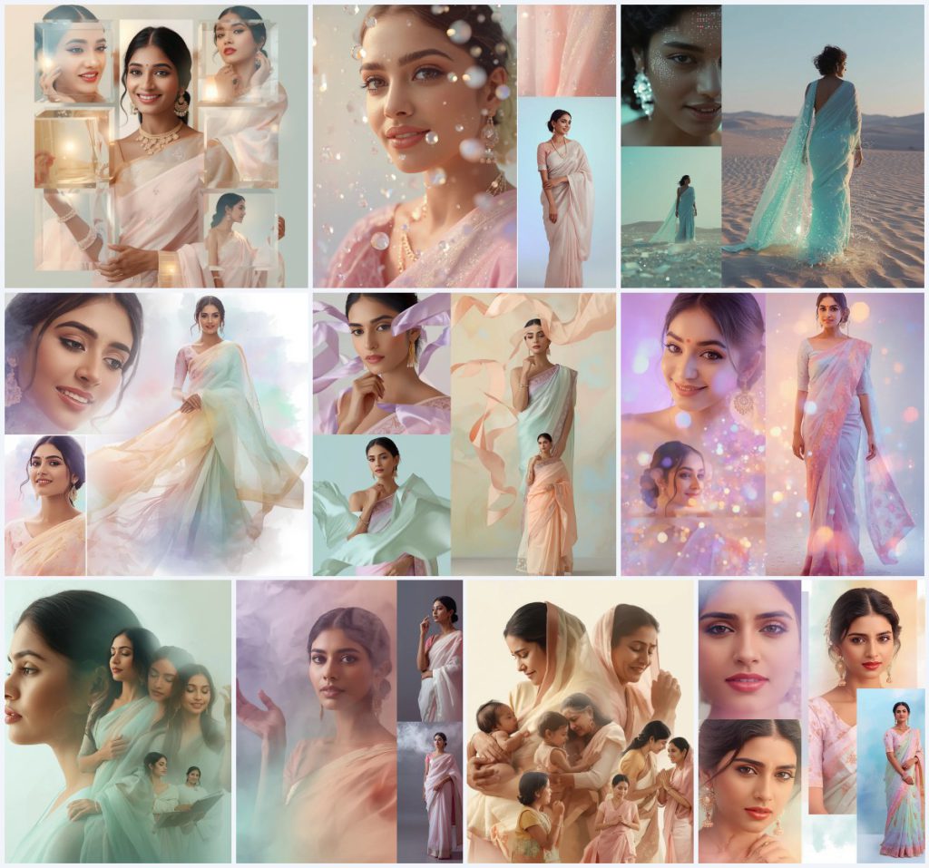 New 10 AI Prompts for Scenic Saree Looks in Autumn Foliage Photography | retro style prompt for gemini girl in saree copy and paste