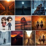 Top 10 Artistic Couple AI Prompts for Moody Black and White Portraits